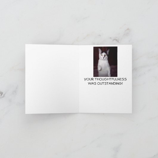 DE KAT VAN HET KAT DANKT U KAARDT BEDANKKAART (Binnen)