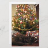 De Kat van Kerstmis Briefpapier (Voorkant / Achterkant)