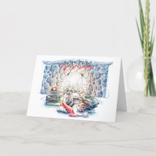 De Kat van Kerstmis Feestdagen Kaart