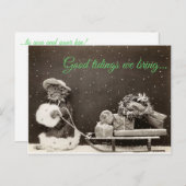 De Kat van Kerstmis Feestdagenkaart (Voorkant / Achterkant)