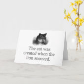 De kat werd Creëer toen de leeuw werd genaaid Kaart (Gele Bloem)