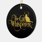 De kat Whisperer Keramisch Ornament (Links)