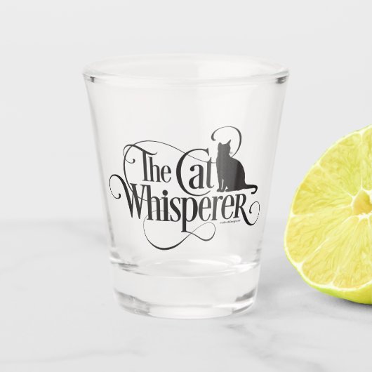 De kat Whisperer Shot Glas (Voorkant)