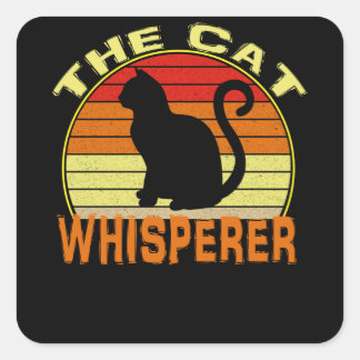 De kat Whisperer Vierkante Sticker