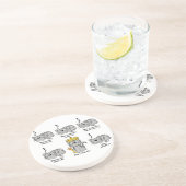 De kat zandsteen onderzetter (Zijkant)