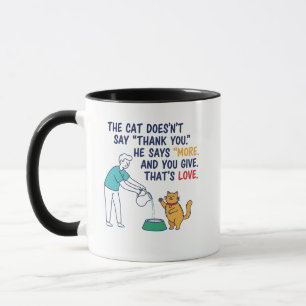 De kat zegt meer" Keramische koffie Mok