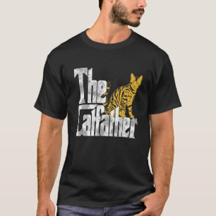 De Katfather Bengaalse Kat Vader Mafia Snorharen M T-shirt
