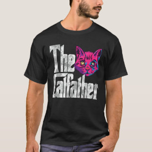 De Katfather Kat Vader Mafia Snorharen Mannelijke T-shirt