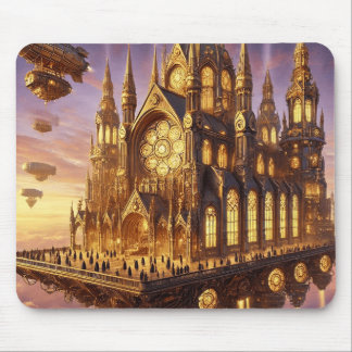 De kathedraal tussen de wolken muismat