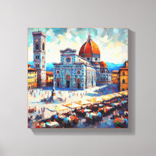 De kathedraal van Florence, Canvas Afdruk