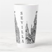 De kathedraal van Giralda Sevilla. Andalusië, Span Latte Mok (Voorkant)