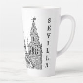 De kathedraal van Giralda Sevilla. Andalusië, Span Latte Mok (Rechts)