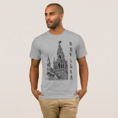 De kathedraal van Giralda Sevilla. Andalusië, Span T-shirt (Voorkant volledig)