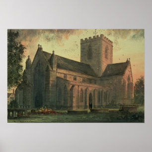 De kathedraal van St. Asaph, Uitzicht uit het zuid Poster