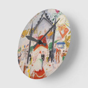 De kathedralen van Fifth Avenue door Stettheimer Ronde Klok