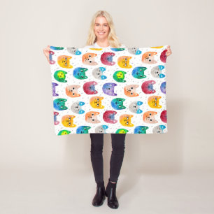 De katten en de vrienden van de waterverf fleece deken