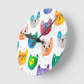De katten en de vrienden van de waterverf ronde klok (Hoek)