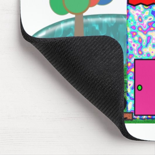 De katten nemen het huis mousepad over muismat (Hoek)