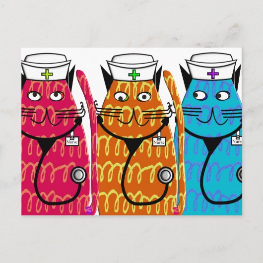 De Katten van de verpleegster Briefkaart (Voorkant)