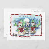 De Katten van Kerstmis van Caroling Feestdagenkaart (Voorkant / Achterkant)