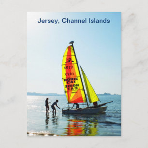 De katten varende boot Jersey van Hobie Briefkaart