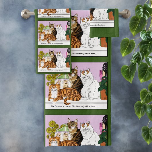 De katten zijn in functie bad handdoek