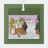 De katten zijn in functie glas ornament (Voorkant)