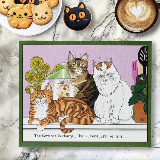De katten zijn in functie legpuzzel
