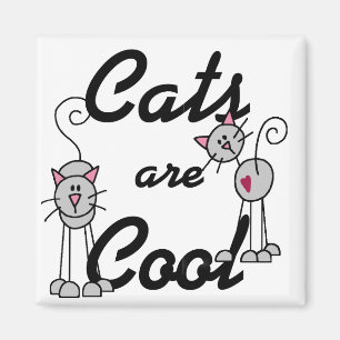 De katten zijn Koele T-shirts en Giften Magneet