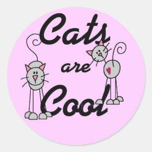 De katten zijn Koele T-shirts en Giften Ronde Sticker