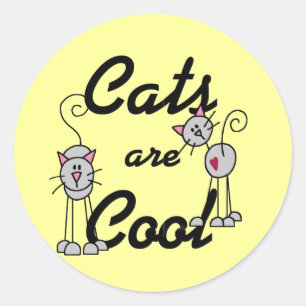 De katten zijn Koele T-shirts en Giften Ronde Sticker