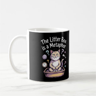 De kattenbak is een metafoor koffiemok
