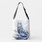 De kattengolf van Kanagawa Crossbody Tas (Achterkant)
