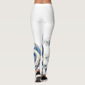 De kattengolf van Kanagawa Leggings (Achterkant)