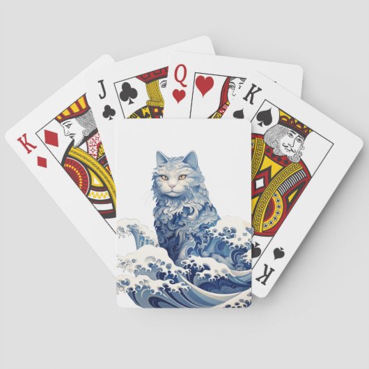 De kattengolf van Kanagawa Pokerkaarten (Achterkant)