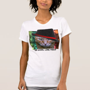 De kattenT-shirts van de hiphop, katten die petten T-shirt