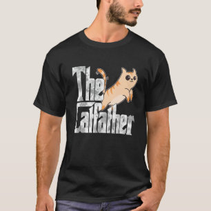 De kattenvader Schattige kat vader maffia snorhare T-shirt