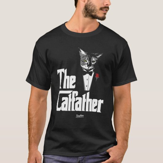 De kattevader - de Catfather T-shirt (Voorkant)