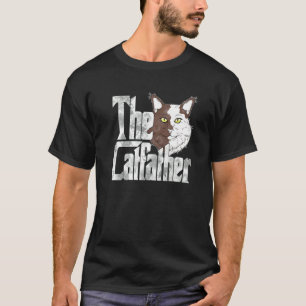 De Katvader Kat Vader Maffia Snorharen Mannelijke T-shirt
