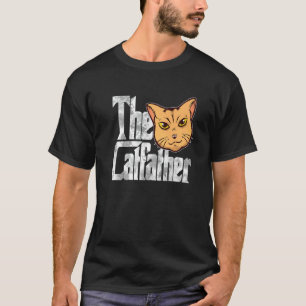 De Katvader Kat Vader Mafia Snorharen Mannelijk Pa T-shirt