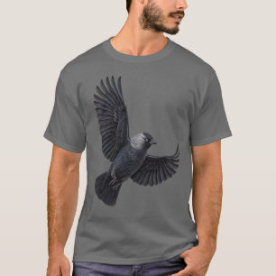 De Kauw met Uitgestrekte Vlaggen T-shirt