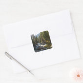 De Kaweah-rivier in het natuurpark Sequoia Vierkante Sticker (Envelop)