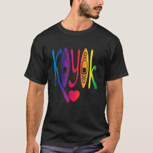 De Kayaking Heart voor het meer van Kayak T-shirt
