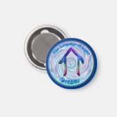 De keel Chakra - Symbool Dromen Magneet (Voorkant / Achterkant)