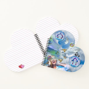 De keel Chakra - Symbool Dromen Notitieboek