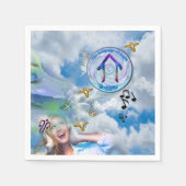 De keel Chakra - Symbool Dromen Servet (Voorkant)