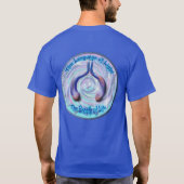 De keel Chakra - Symbool van het ademleven T-shirt (Achterkant)