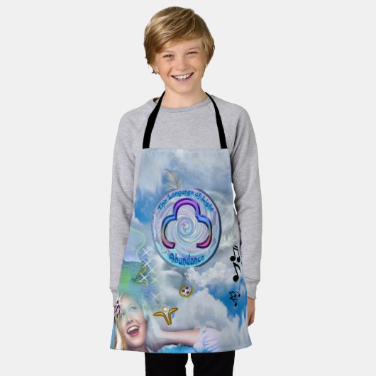 De keelchakra - Symbool Overvloed Schort (Gedragen)