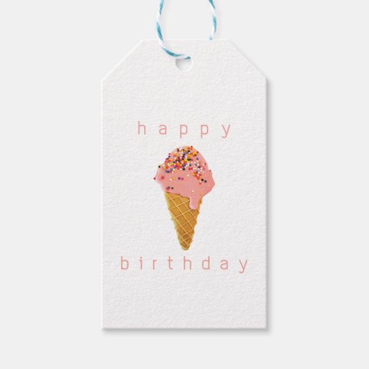 De Kegel van het Roomijs van het Label van de Gift Cadeaulabel (Voorkant)