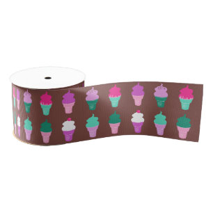 De kegelslint van het roomijs grosgrain lint